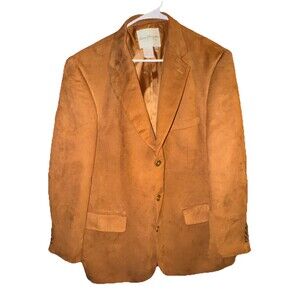 Norm Thompson Blazer Men 44R Sport Coat Jacket Faux Suede Old Money Southwestern